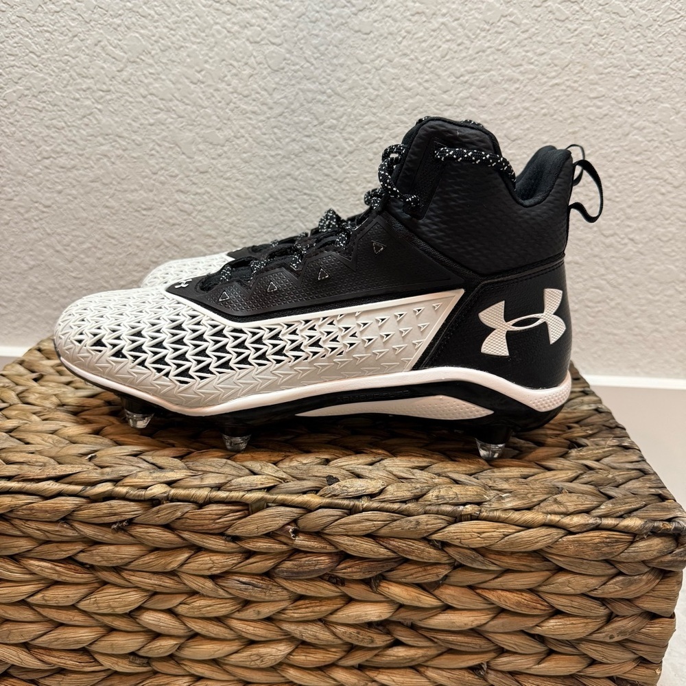 Under Armour Black and White Football Cleats